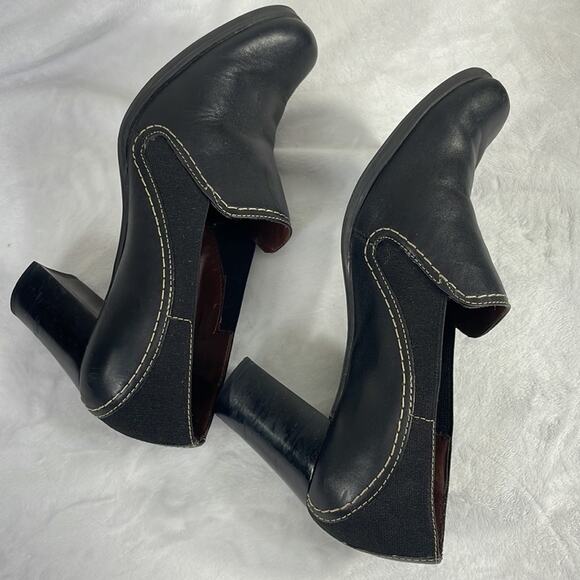 Naturalizer Leather and Flex Chunk Heel Black Shoe Size 6.  Classic and Cute! - Picture 6 of 15